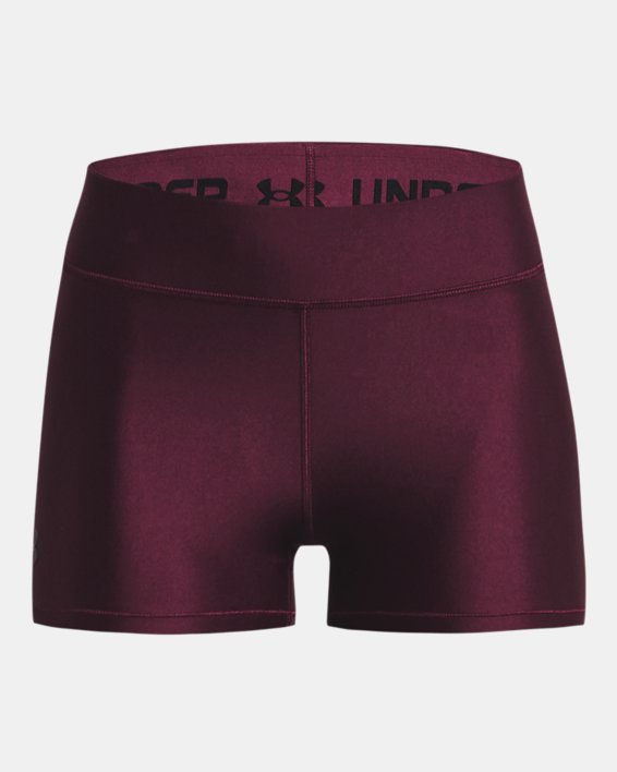 Shorts HeatGear® de Tiro Medio para Mujer, Maroon, pdpMainDesktop image number 4